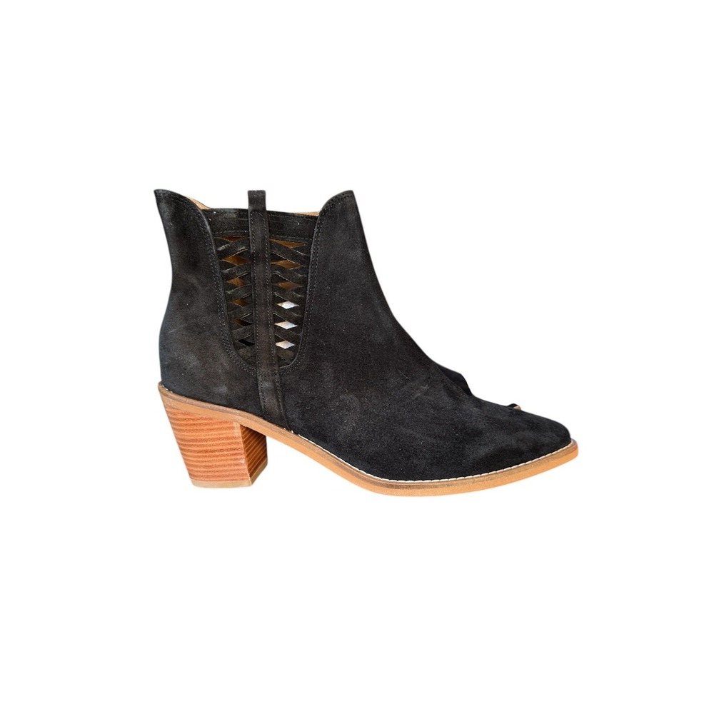 Bueno Womens Veronika Bootie Size EU 42 US 11 Black Suede Leather Western
